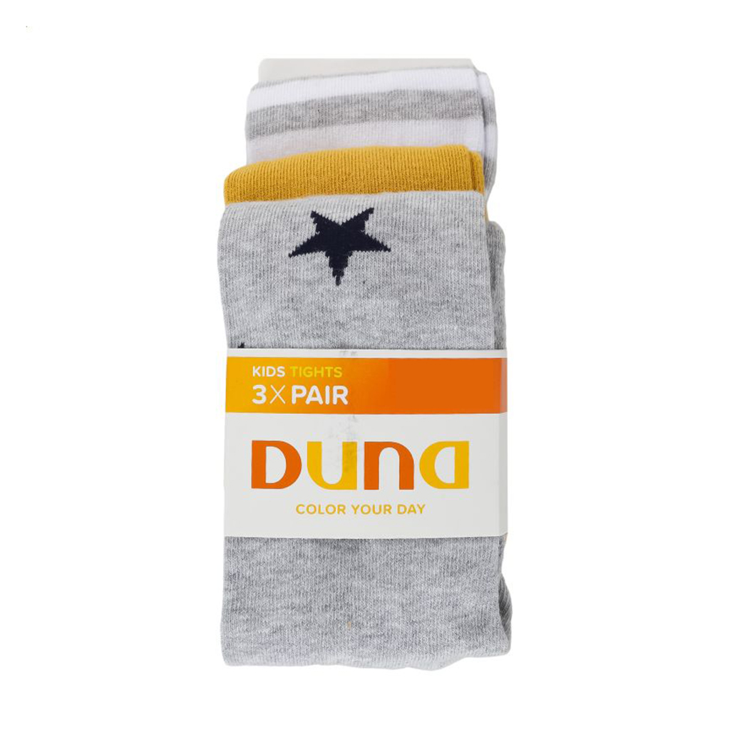 Набір дитячих колготок Duna 1095, світло-сірі, розмір 98-104, 3 пари
